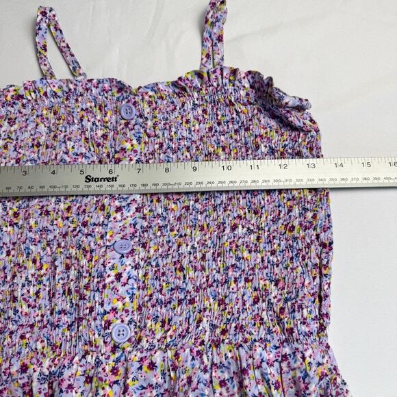 Art Class Sun Dress Girls XL (14/16) Purple Floral Sleeveless Casual - Picture 3 of 6